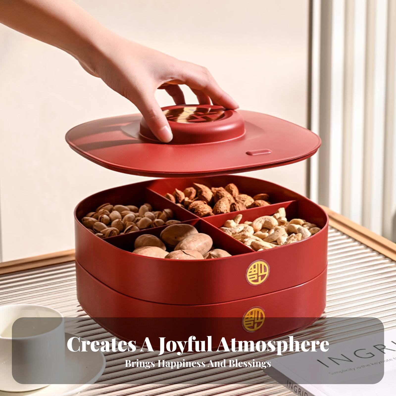 Red Wedding Candy Box, Tiered  - مراجعة Home Decor Organizer وسعره