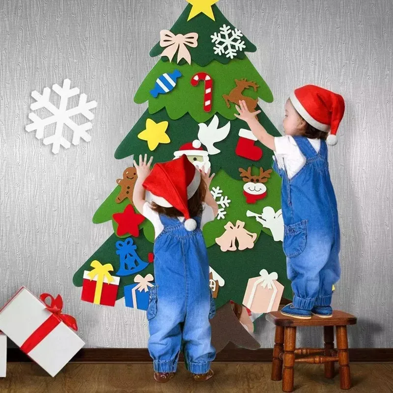 Kids DIY Felt Christmas Tree C - مراجعة Home Decor Xmas Tree وسعره