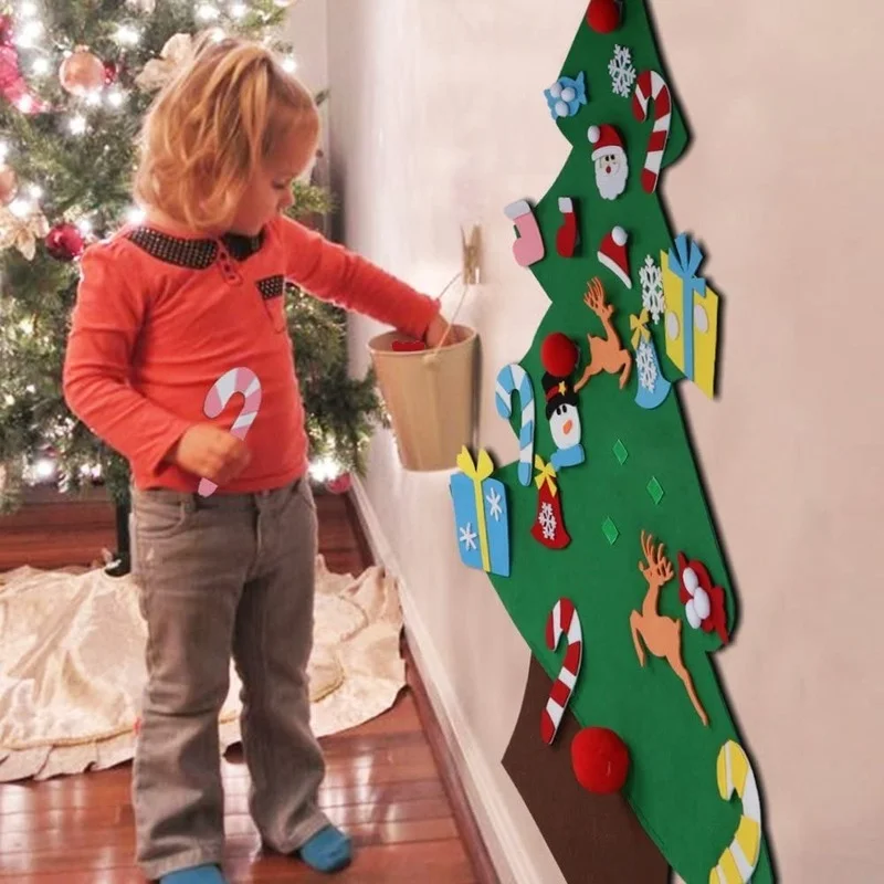 Kids DIY Felt Christmas Tree C - مراجعة Home Decor Xmas Tree وسعره