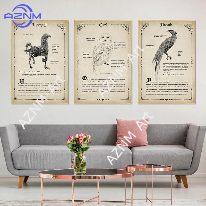 Antique Style Magical Creature - مراجعة Watercolor Poster Print وسعره
