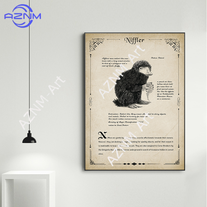 Antique Style Magical Creature - مراجعة Watercolor Poster Print وسعره