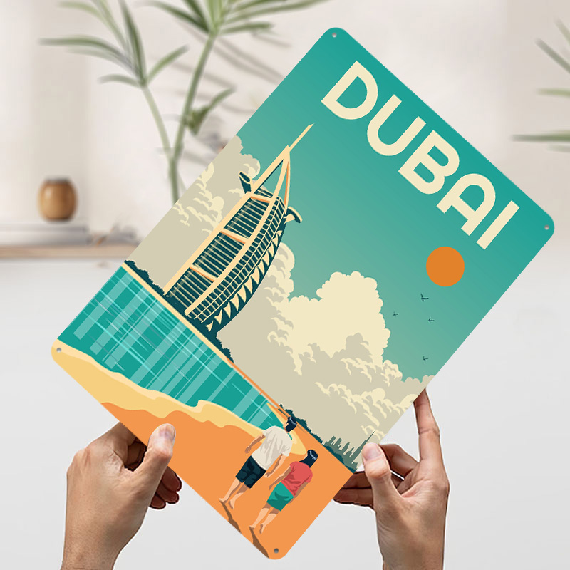 Dubai Travel Printed Poster Cu - مراجعة Home Decor Dubai وسعره