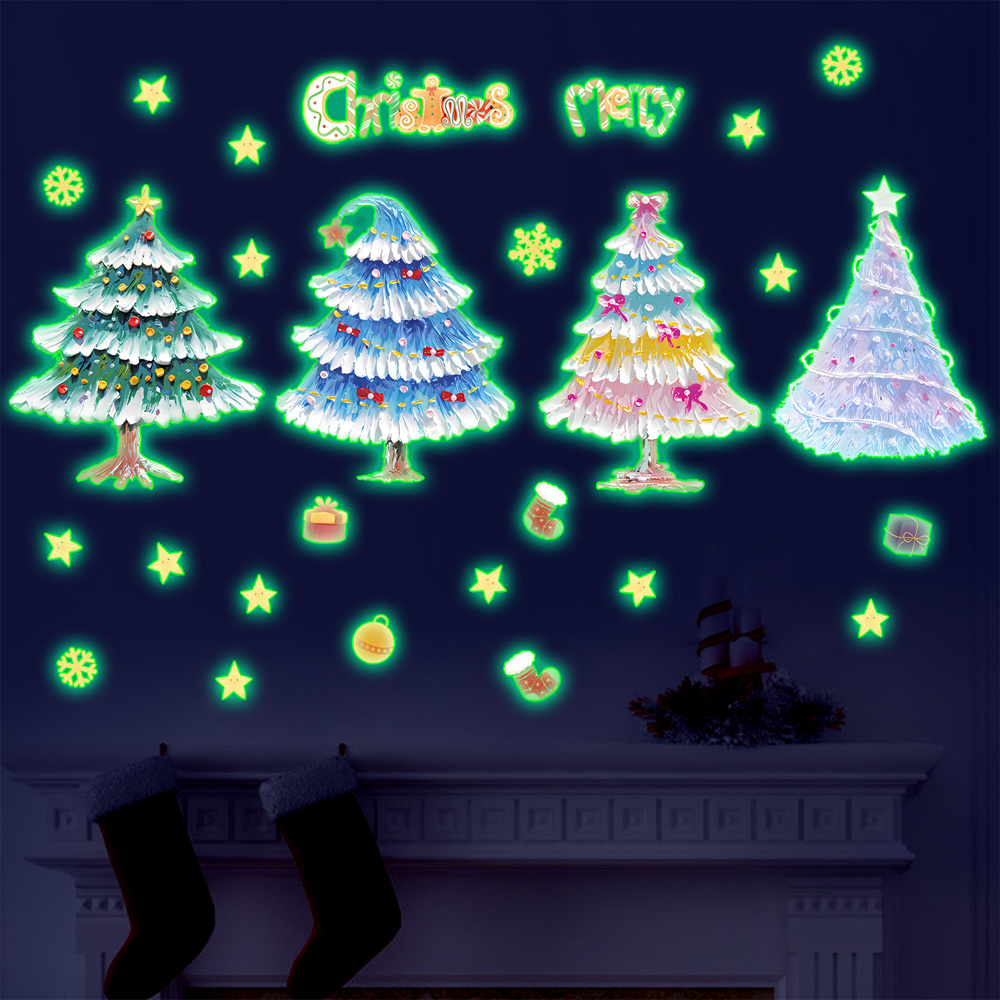 DIY Christmas Window Stickers  - مراجعة Home Decor Xmas Tree وسعره