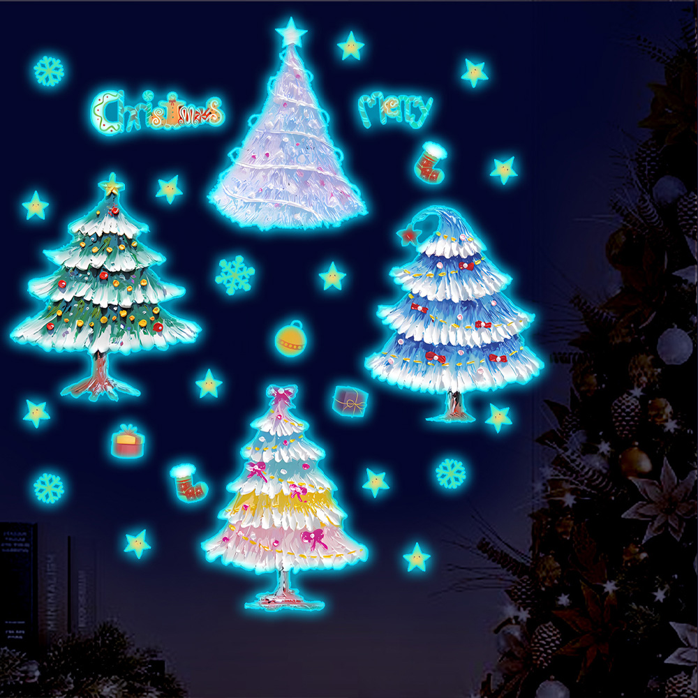 DIY Christmas Window Stickers  - مراجعة Home Decor Xmas Tree وسعره