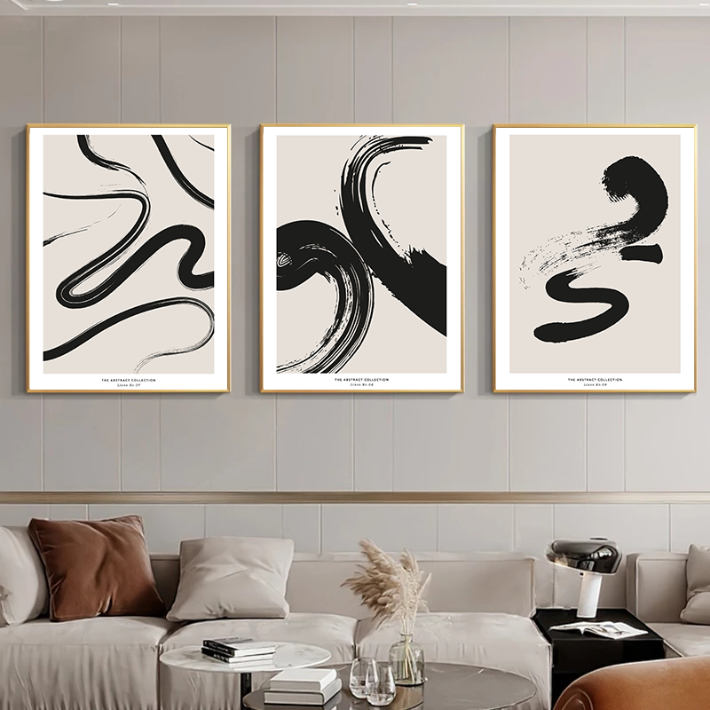 Minimalist Paint Strokes Abstr - مراجعة Watercolor Poster Print وسعره