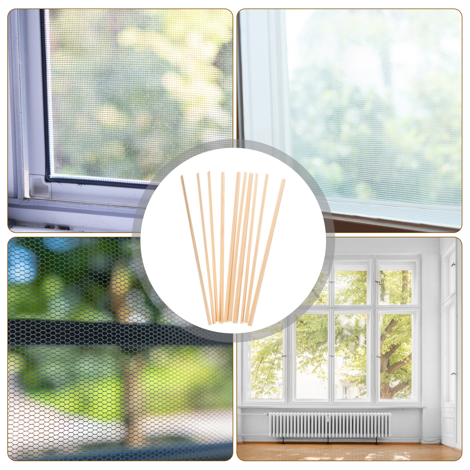 10Pcs Wooden Window Decorative - مراجعة Home Decor Wall Molding وسعره
