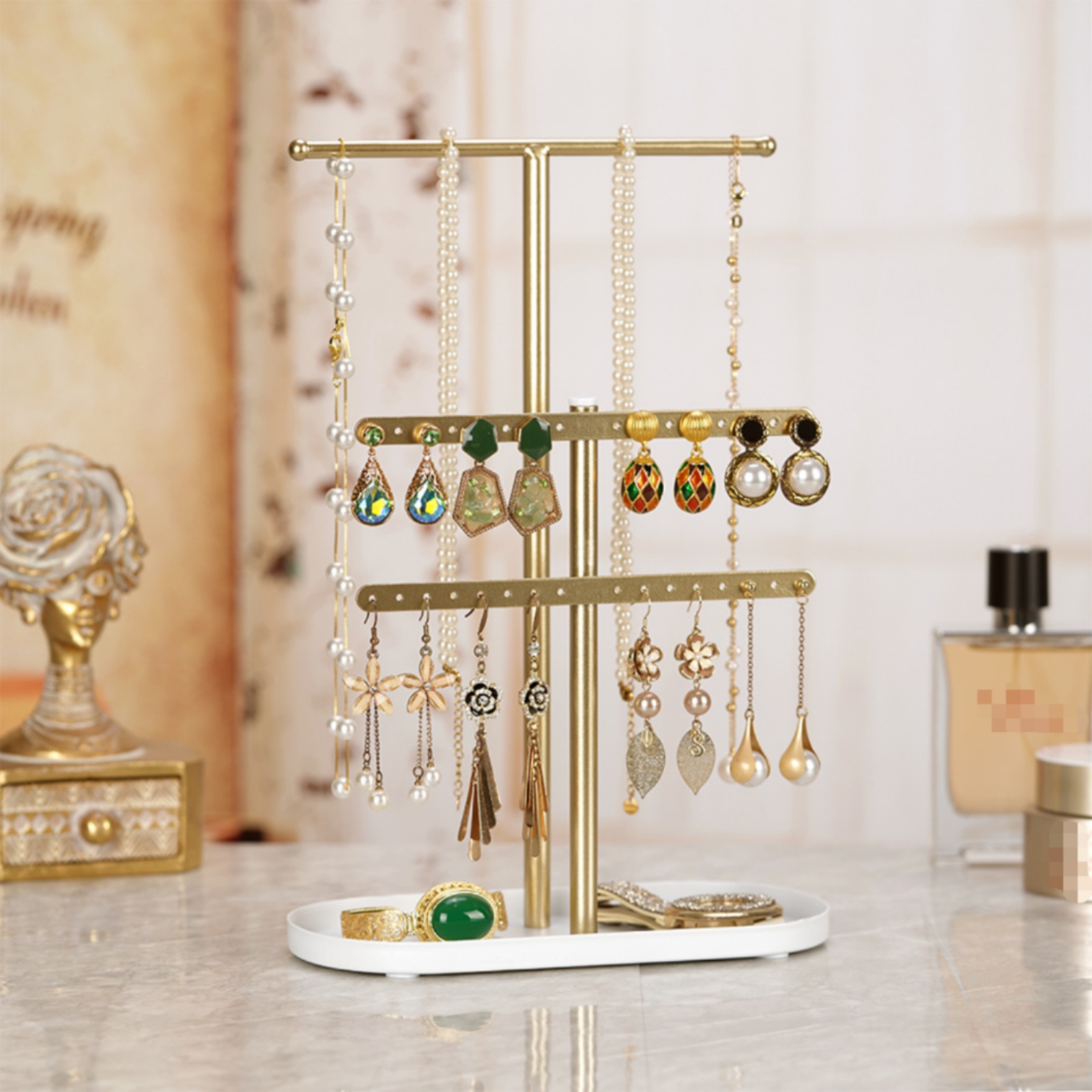 Jewelry Display Stand Perforat - مراجعة Home Decor Organizer وسعره