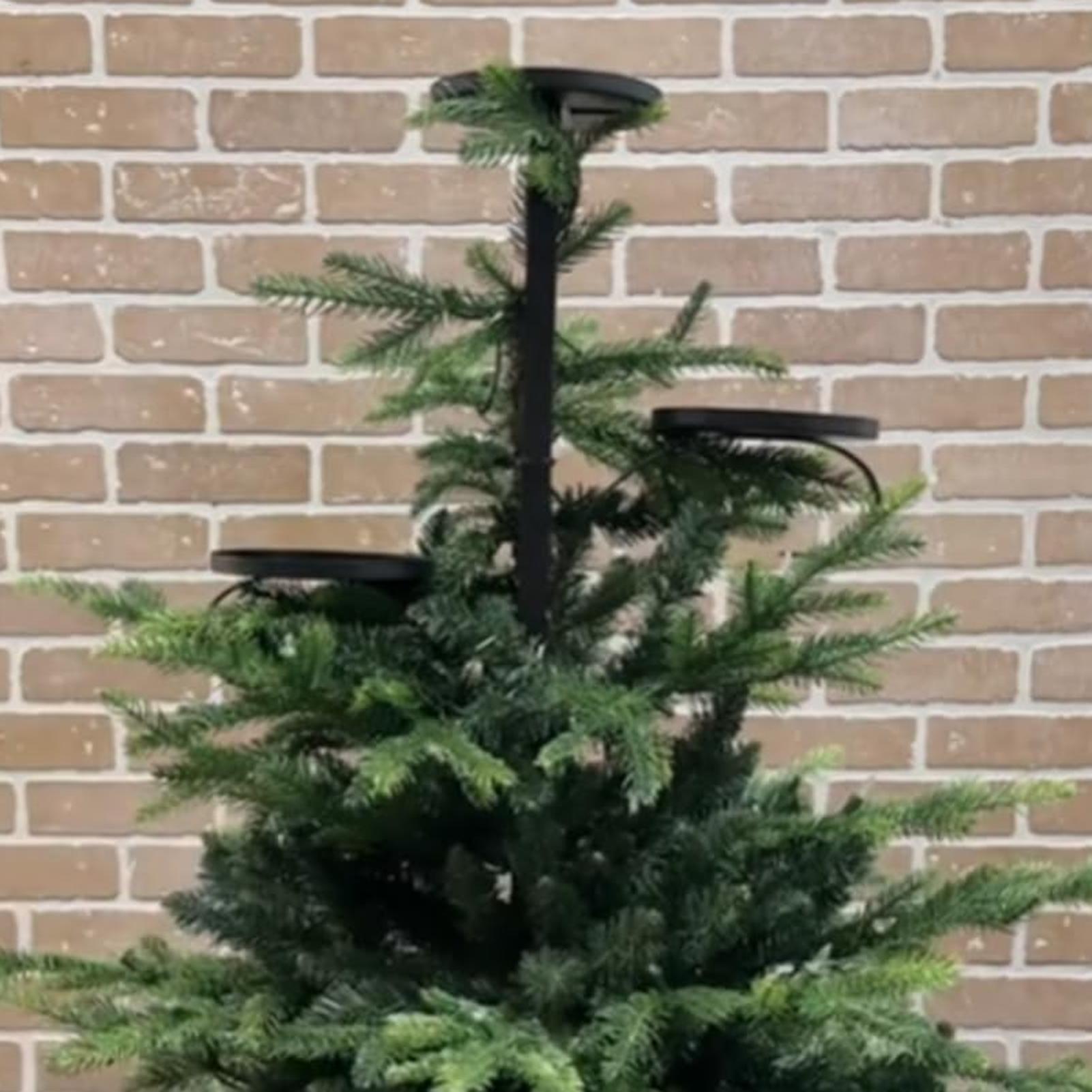 Metal Black Triple Tree Topper - مراجعة Home Decor Xmas Tree وسعره