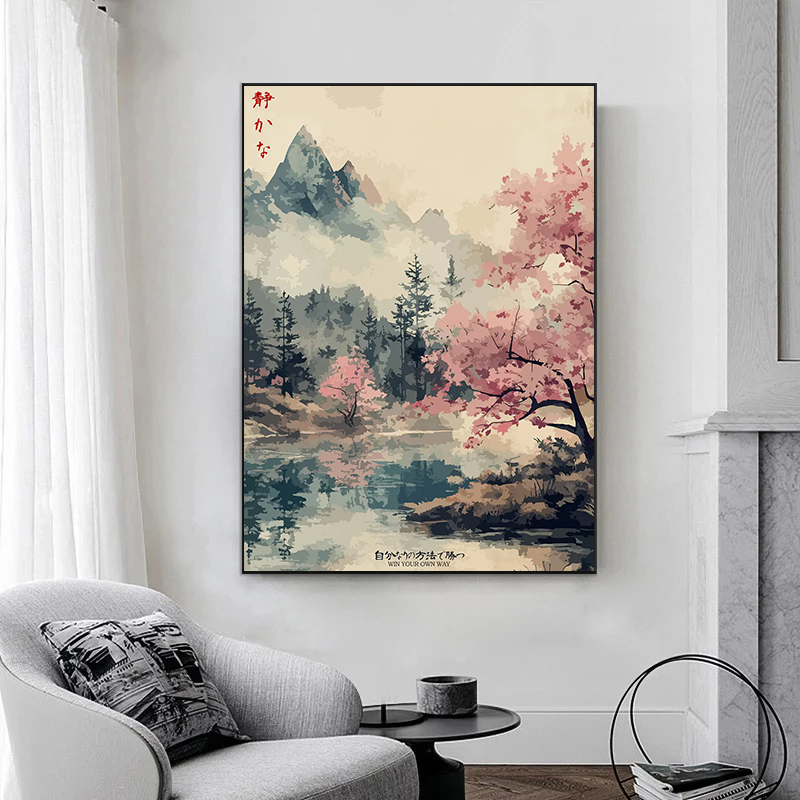 Japanese Vintage Posters Crane - مراجعة Watercolor Poster Print وسعره