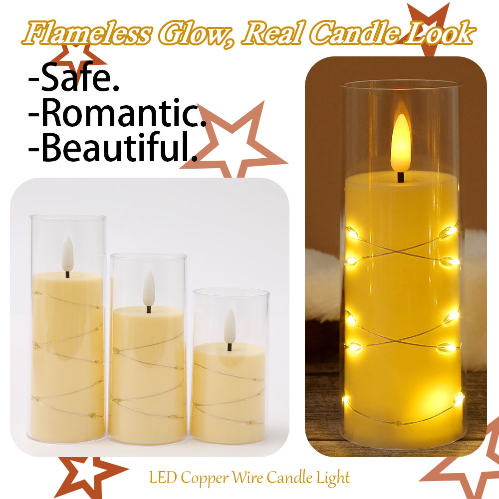 3pcs/set LED Copper Wire Flame - مراجعة Home Decor Simulator وسعره