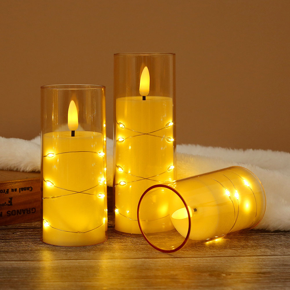 3pcs/set LED Copper Wire Flame - مراجعة Home Decor Simulator وسعره