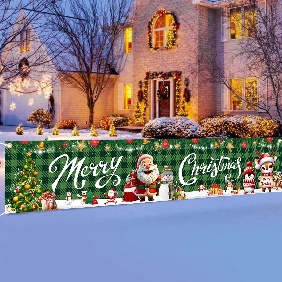 Christmas Tree Banner Christma - مراجعة Home Decor Xmas Tree وسعره